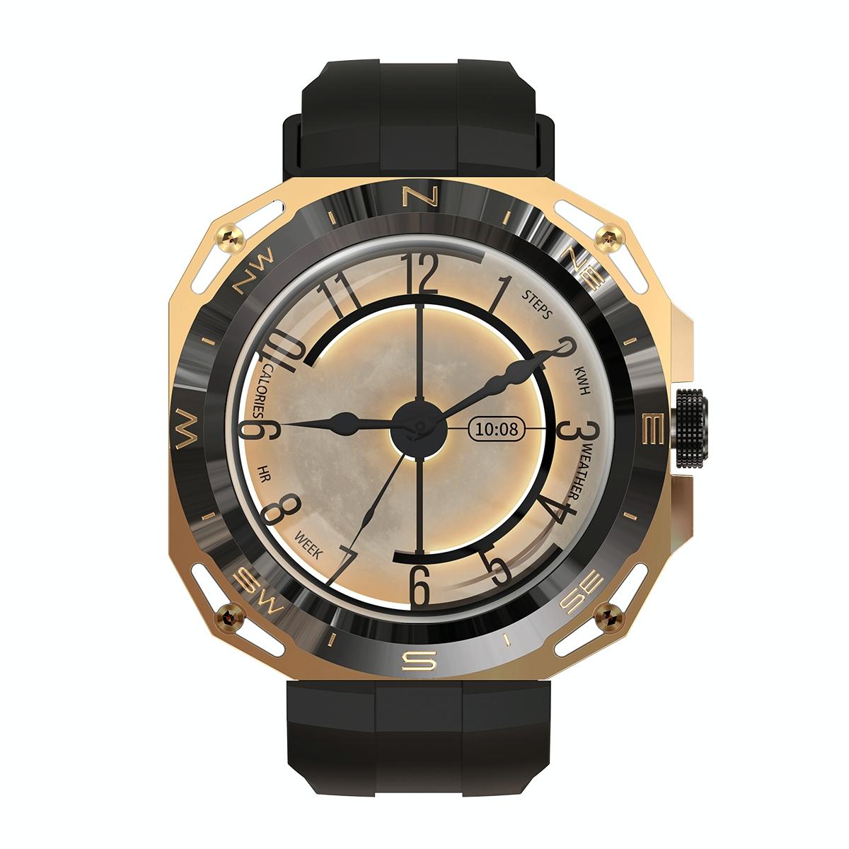 Smart Watch With Heart And Blood Monitoring Colour Screen - Gold Tristar Online