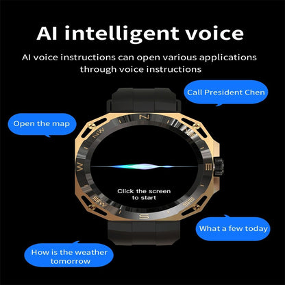 Smart Watch With Heart And Blood Monitoring Colour Screen - Gold Tristar Online