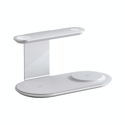 3 In 1 Wireless Charger With Night Light 15W - Silver Tristar Online