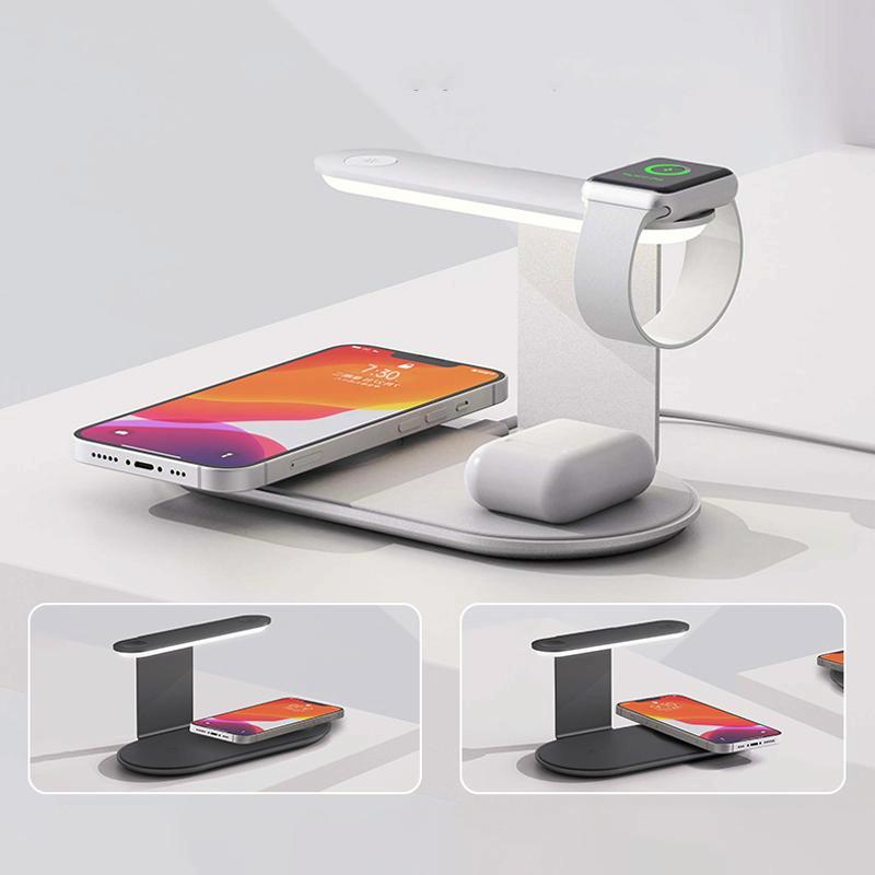 3 In 1 Wireless Charger With Night Light 15W - Silver Tristar Online