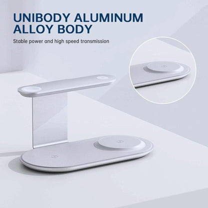 3 In 1 Wireless Charger With Night Light 15W - Silver Tristar Online