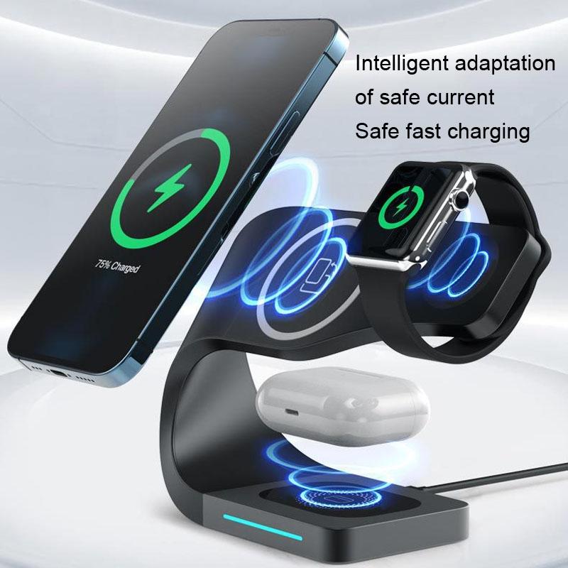 4 In 1 Wireless Charger For Phone Watch Airpods - White Tristar Online