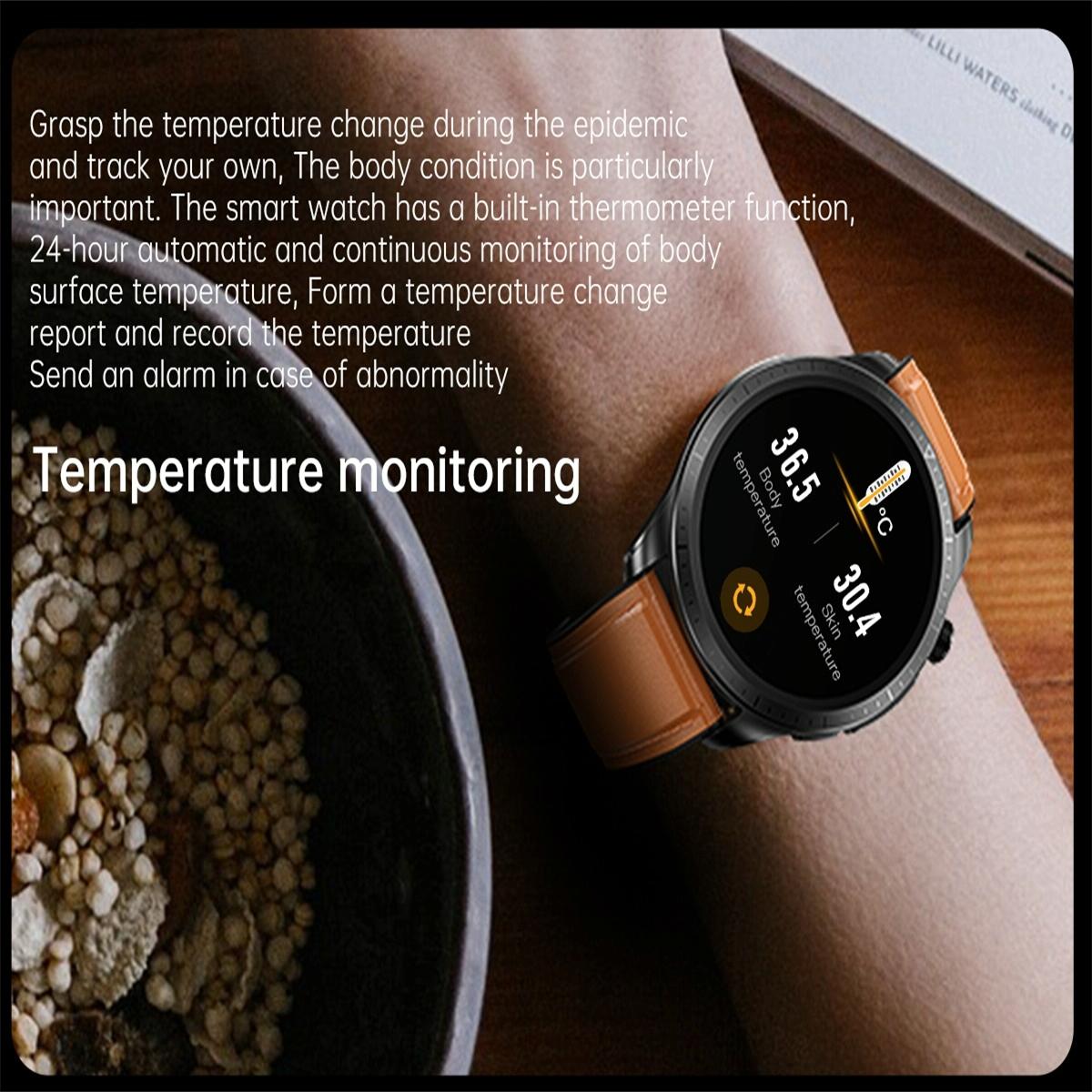 Smart Watch With Heart / Blood Monitoring - Brown Tristar Online