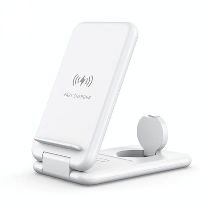 15W 3 In 1 Foldable Wireless Charger For Iphones Iwatchs Airpods - White Tristar Online