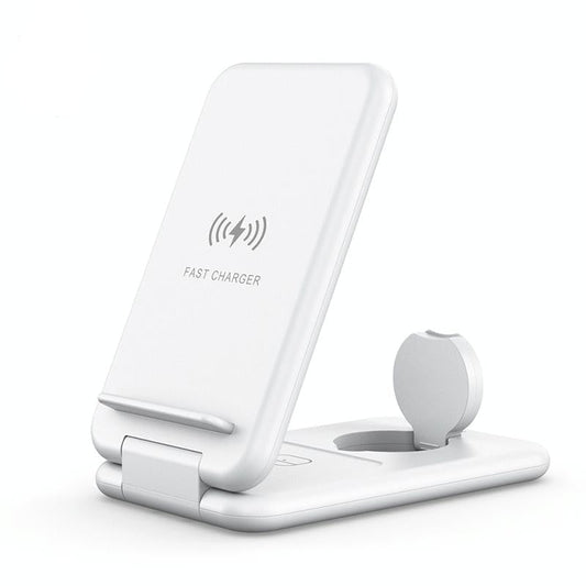 15W 3 In 1 Foldable Wireless Charger For Iphones Iwatchs Airpods - White Tristar Online