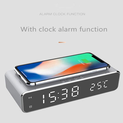 Wireless Charging Desktop Phone With Clock & Temperature Display - Black Tristar Online