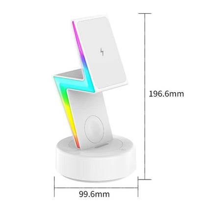 3 In 1 Rgb Light Magnetic Phone Holder With Wireless Charging - Black Tristar Online