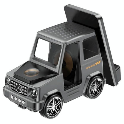 6 In 1 Car Shape Speaker With Clock & Wireless Charger - Orange Tristar Online