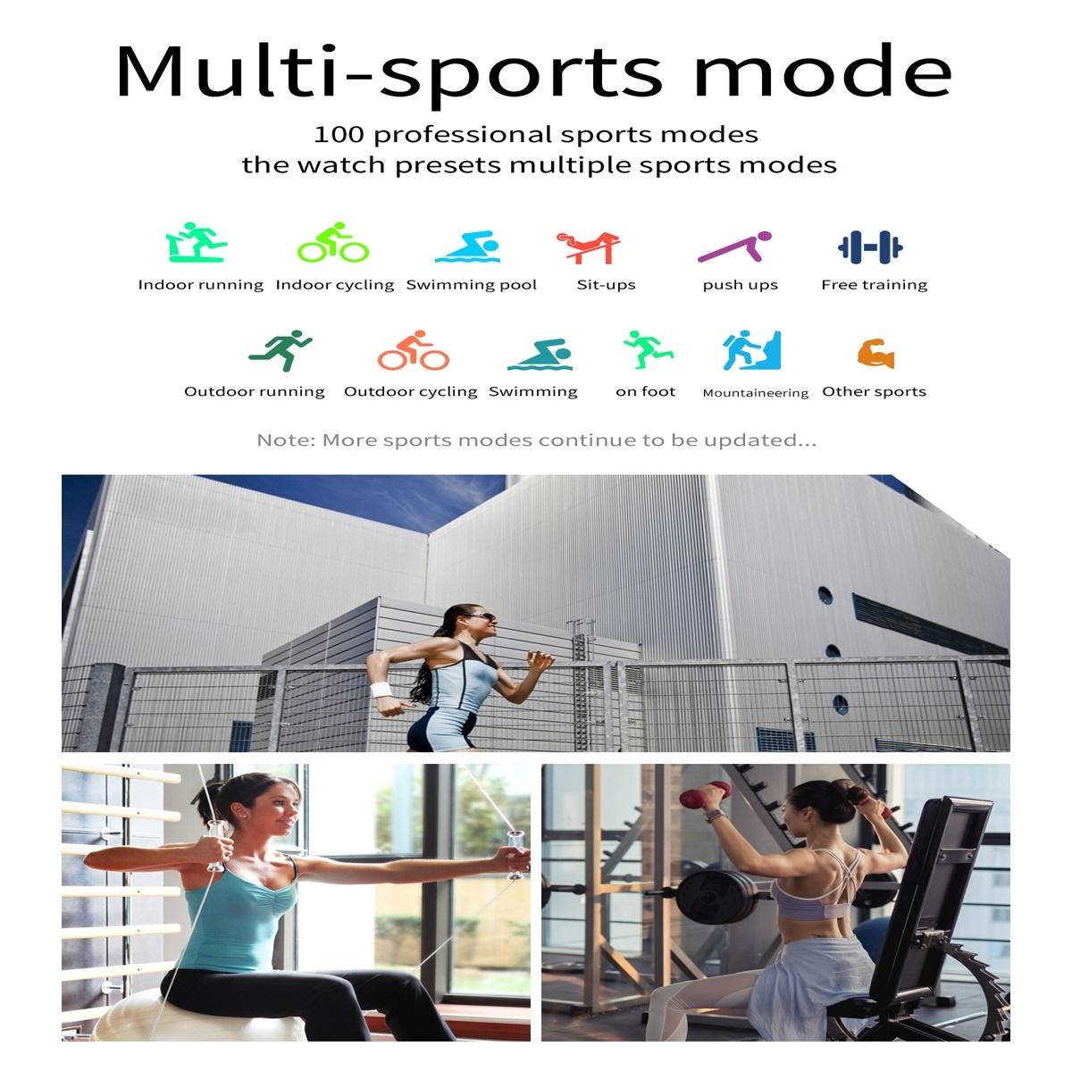 Smart Watch With Heart Rate And Blood Pressure Monitoring - Colour Screen - Silver Tristar Online