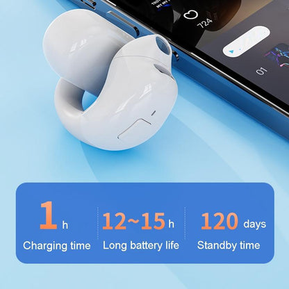 Wireless Clip-on Bluetooth Earphone for Sports and Gaming - White Tristar Online