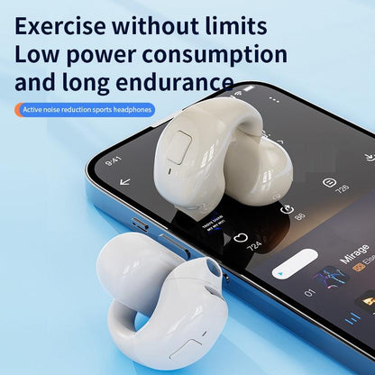 Wireless Clip-on Bluetooth Earphone for Sports and Gaming - White Tristar Online