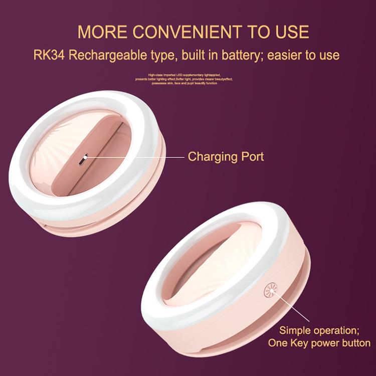 Rechargeable Selfie Light Clip for Beauty and Flash Fill - Black Tristar Online