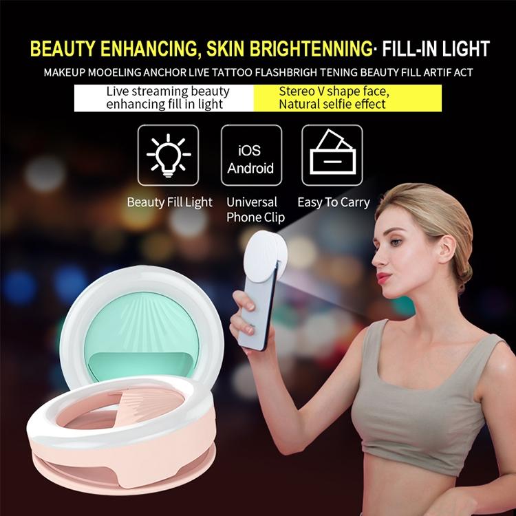 Rechargeable Selfie Light Clip for Beauty and Flash Fill - Black Tristar Online