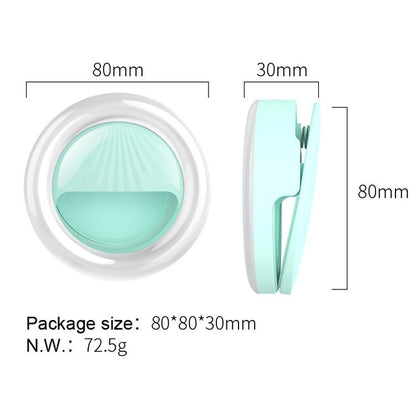 Rechargeable Selfie Light Clip for Beauty and Flash Fill - Black Tristar Online