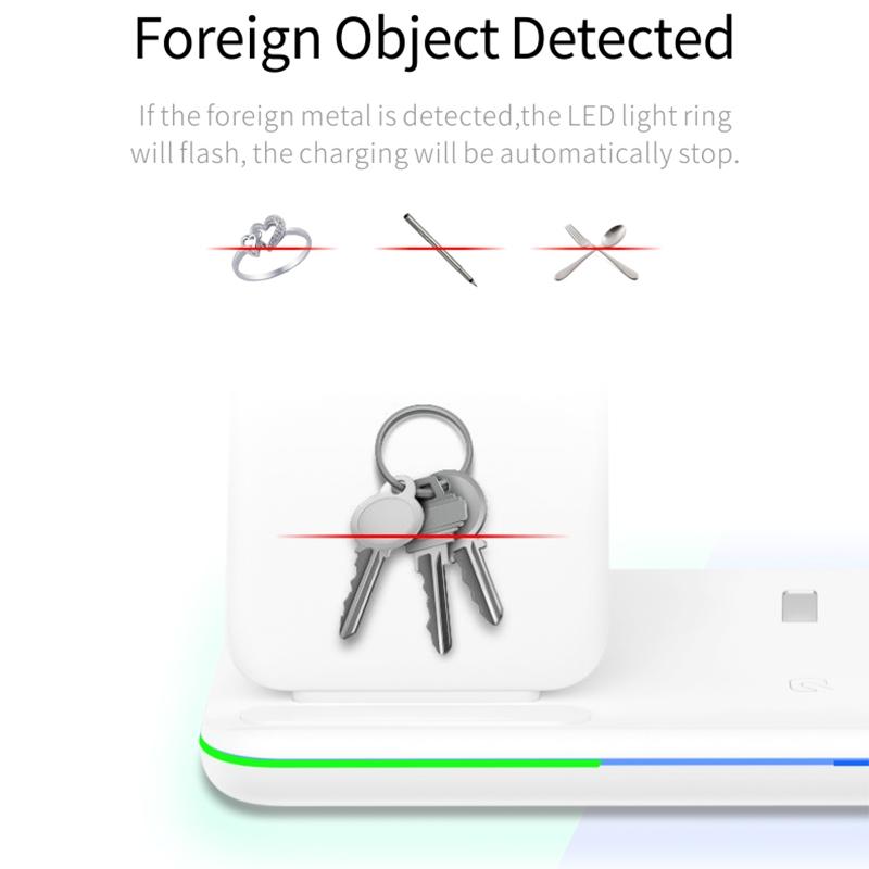 3 In 1 Magnetic Wireless Charger With Touch Ring Light - Black Tristar Online