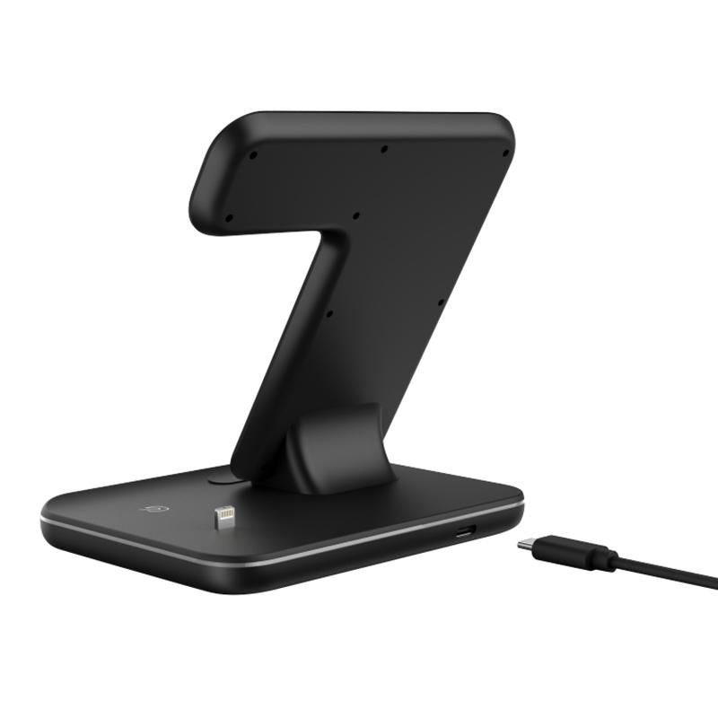 3 In 1 Magnetic Wireless Charger With Touch Ring Light - Black Tristar Online