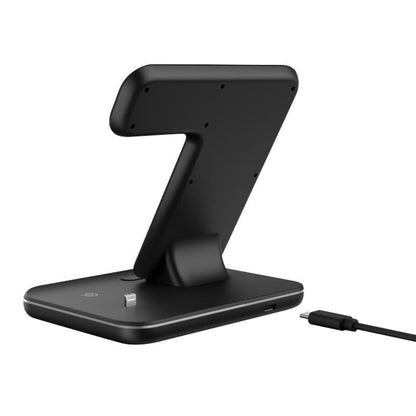 3 In 1 Magnetic Wireless Charger With Touch Ring Light - Black Tristar Online