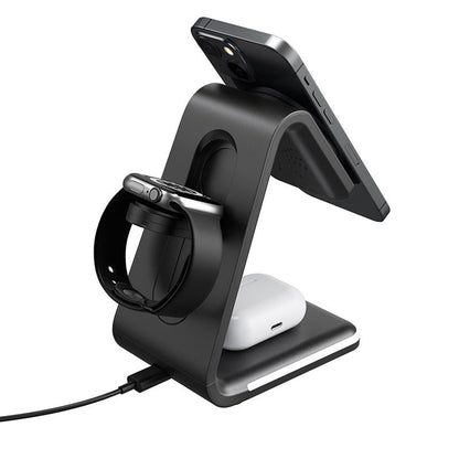 3 In 1 Magnetic Wireless Vertical Charger - Black Tristar Online