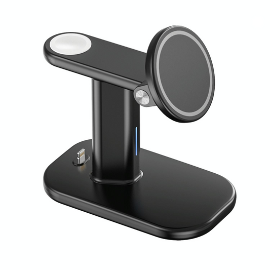 3 In 1 Magnetic Wireless Charger Stand 15W - Black Tristar Online