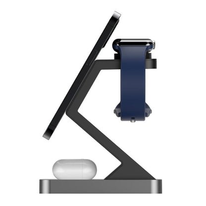 15W 3 In 1 Magnetic Wireless Charger For Iphone Watch Airpods - Black Tristar Online