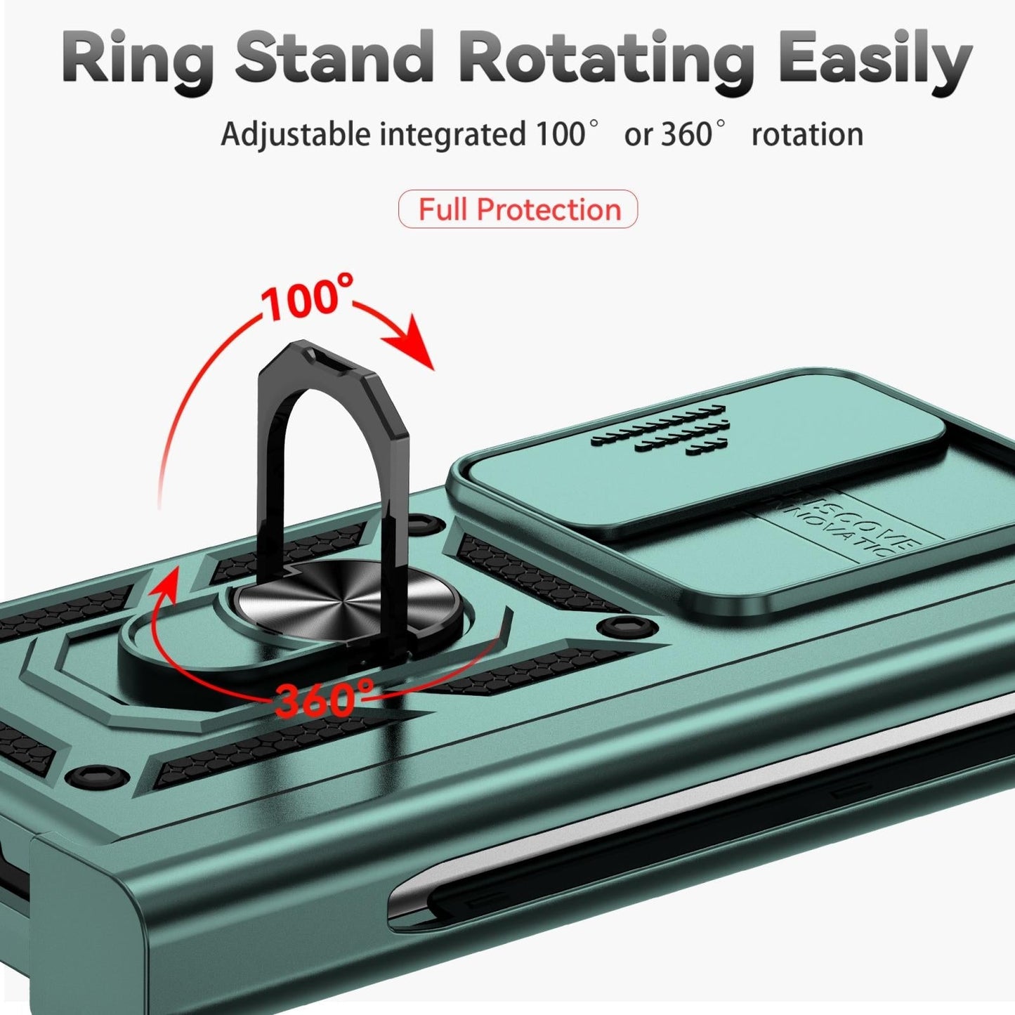 For Samsung Galaxy Z Fold4 5G Secure Sliding Case - Red Tristar Online