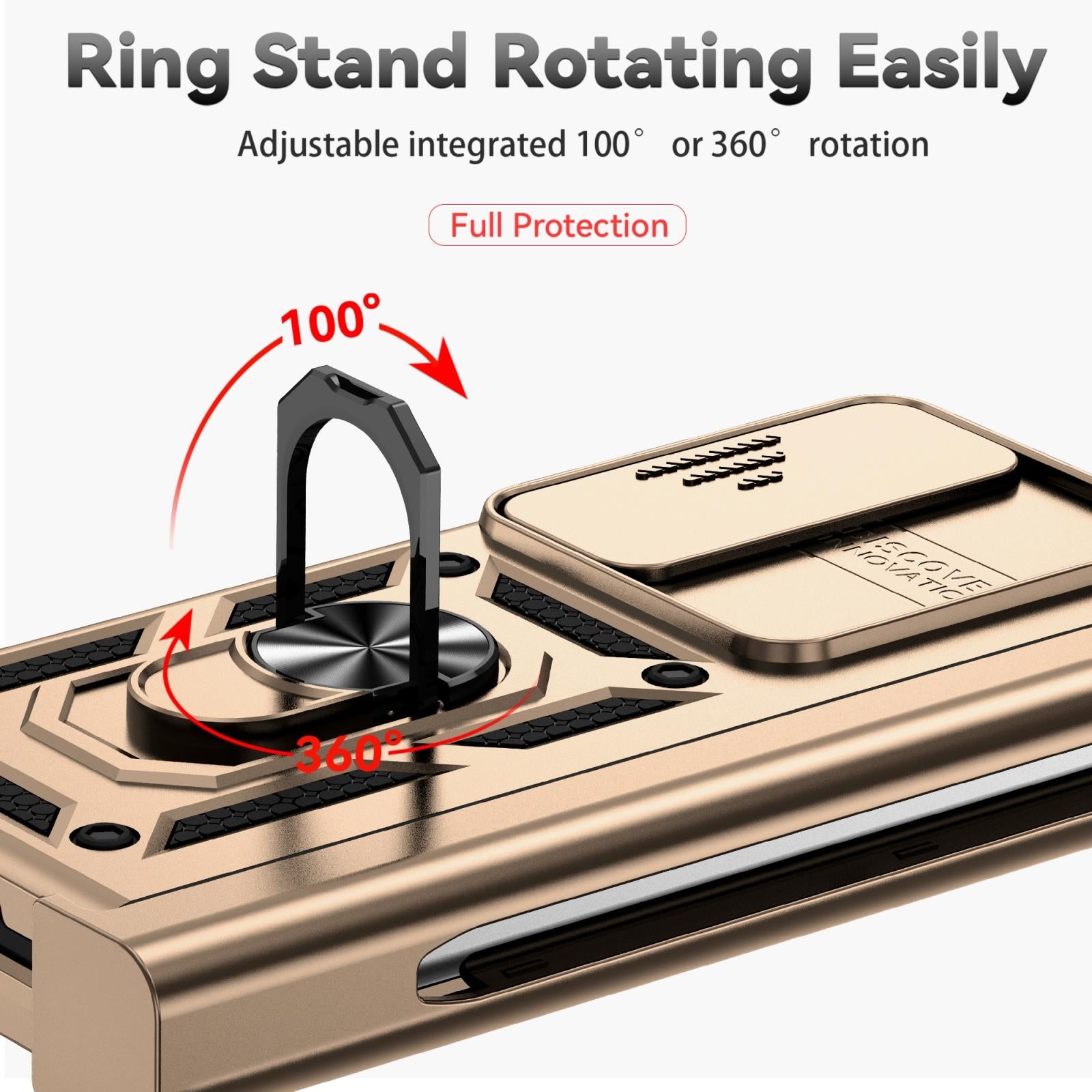 For Samsung Galaxy Z Fold4 5G Secure Sliding Case - Red Tristar Online