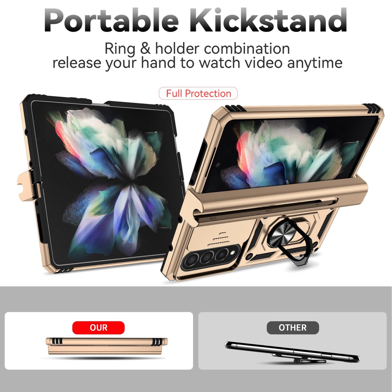 For Samsung Galaxy Z Fold4 5G Secure Sliding Case - Red Tristar Online