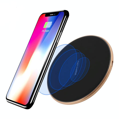 Round Shape Wireless Charger Fast Charging Black+Gold Tristar Online