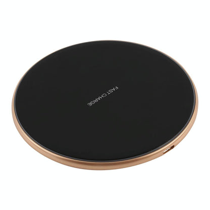 Round Shape Wireless Charger Fast Charging Black+Gold Tristar Online