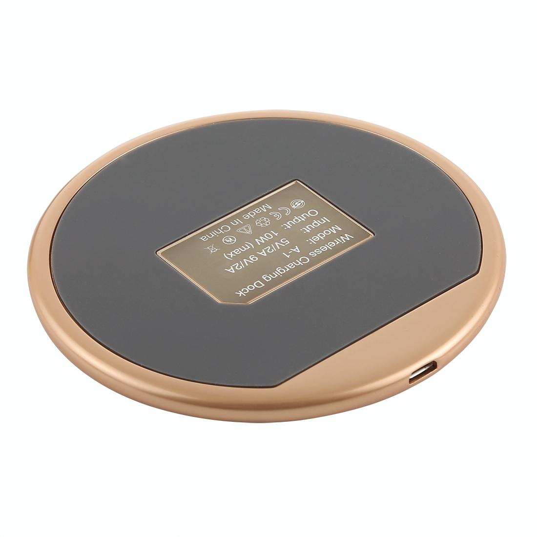Round Shape Wireless Charger Fast Charging Black+Gold Tristar Online