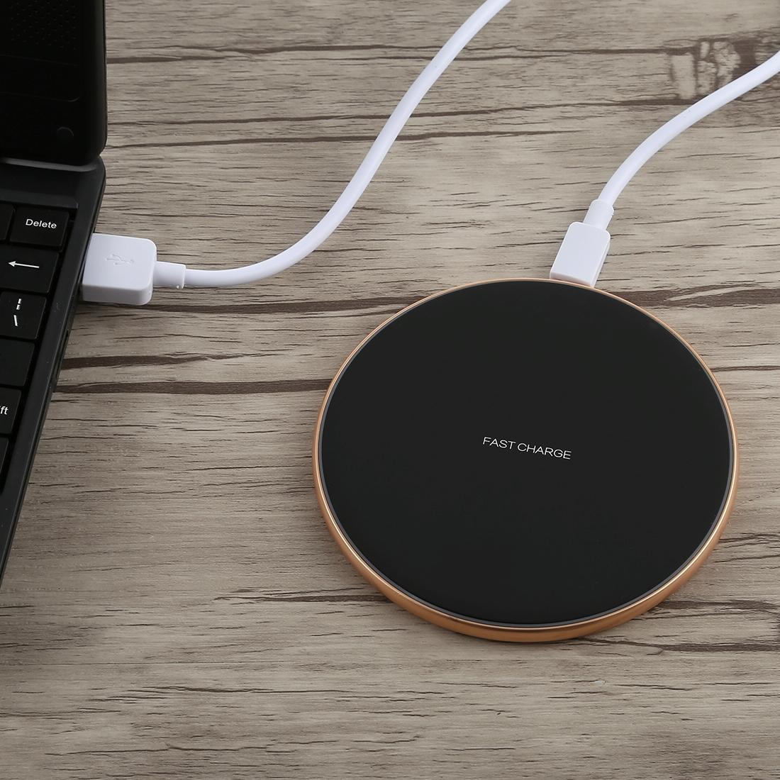 Round Shape Wireless Charger Fast Charging Black+Gold Tristar Online