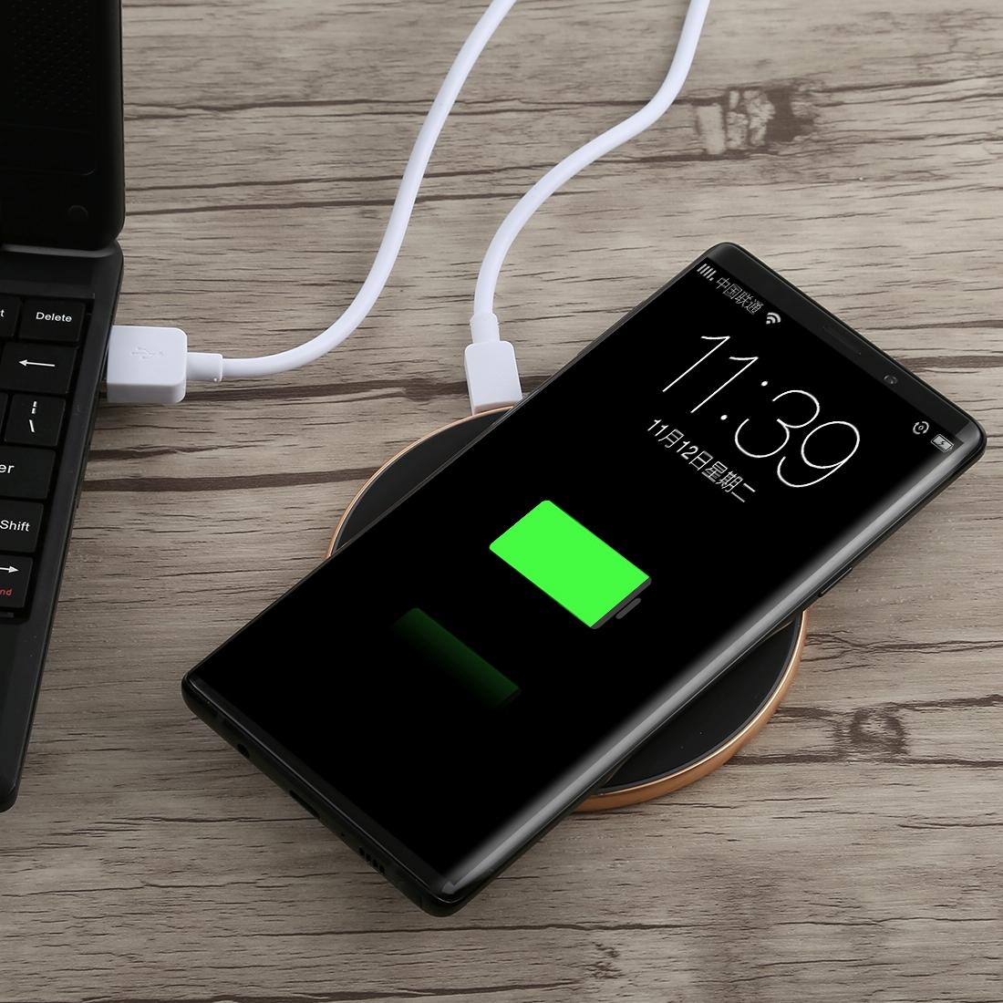 Round Shape Wireless Charger Fast Charging Black+Gold Tristar Online