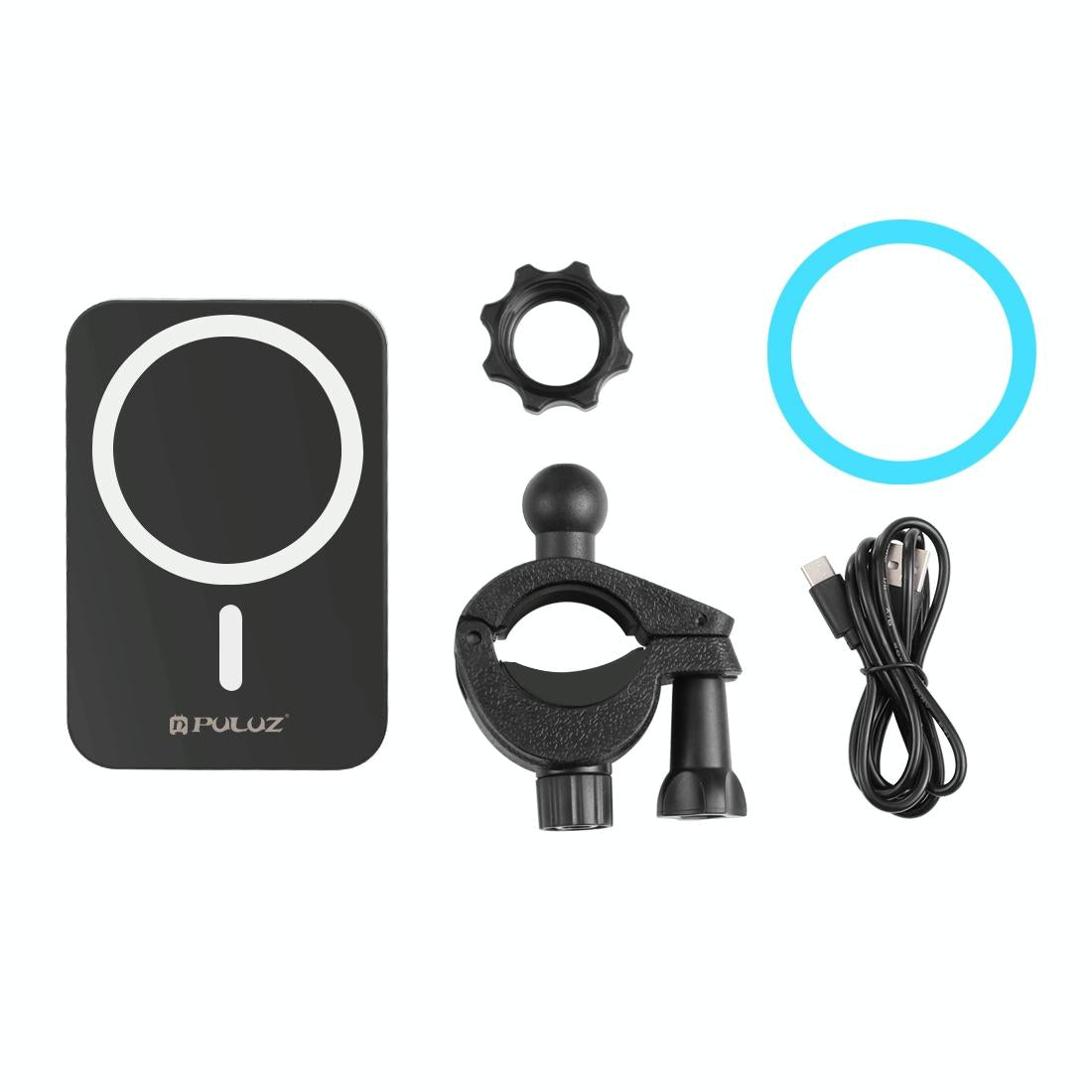 15W Magnetic Wireless Charger With Vlogging Phone Clamp - Black Tristar Online