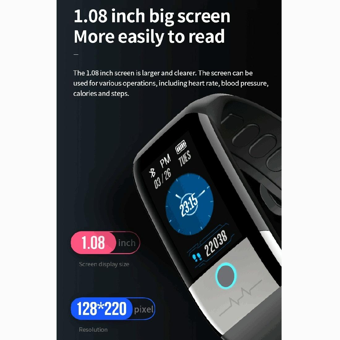 Smart Watch With Heart & Oxygen Monitoring Colour Screen Ip67 - Black Tristar Online
