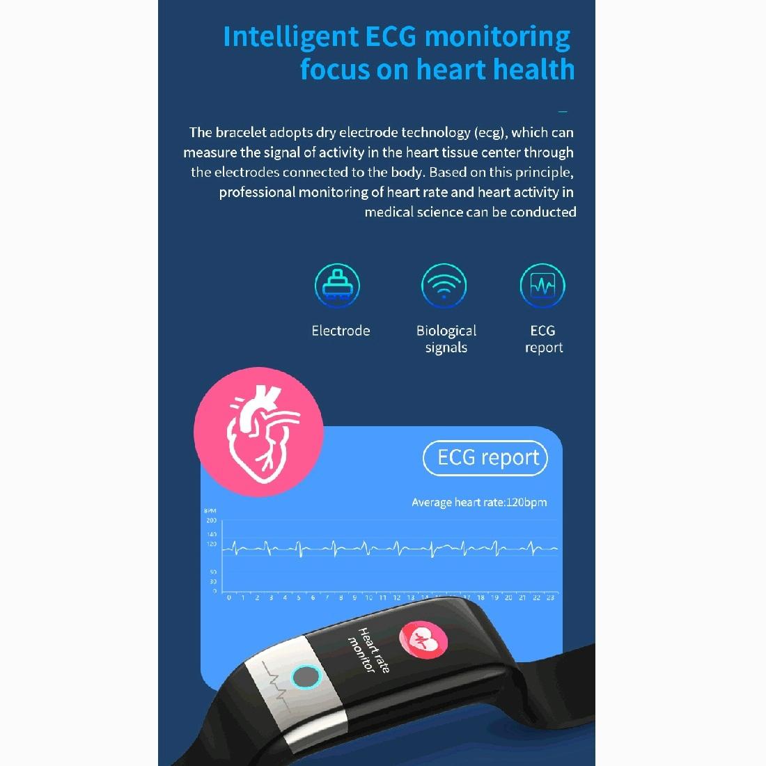 Smart Watch With Heart & Oxygen Monitoring Colour Screen Ip67 - Black Tristar Online