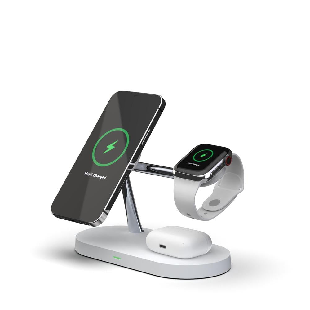 15W 5 In 1 Magnetic Wireless Charger For Iphone 12 & Apple Watch & Airpods - Black Tristar Online