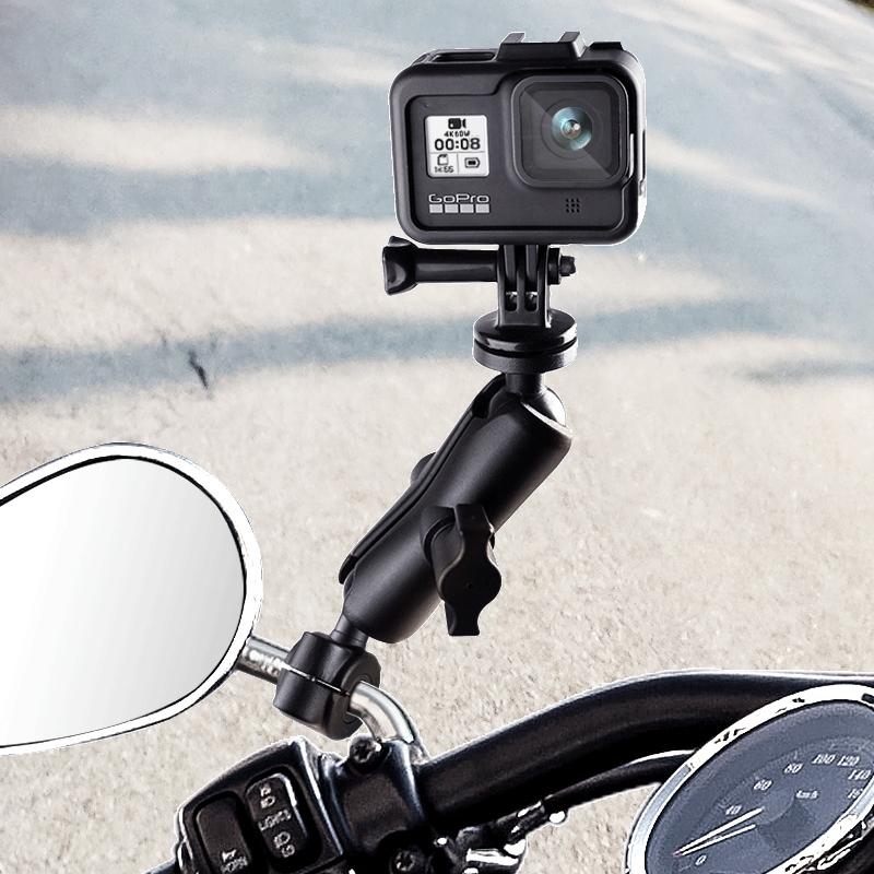 Universal Motorcycle Rearview Mirror Mount for Action Cameras - 25mm Ball Head Tristar Online