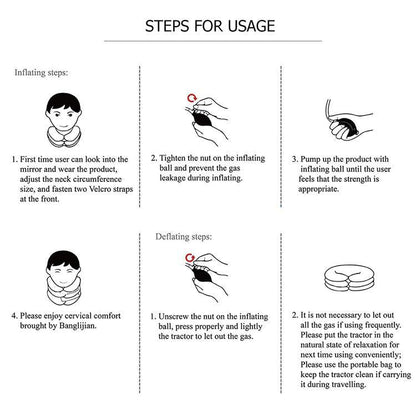 Full Cashmere Cervical Traction Instrument Neck Massage & Support - Black Tristar Online