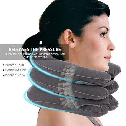 Full Cashmere Cervical Traction Instrument Neck Massage & Support - Black Tristar Online
