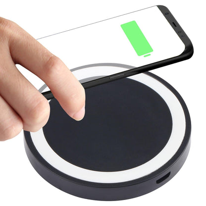 Universal 5W Round Wireless Charger - White + Black Tristar Online