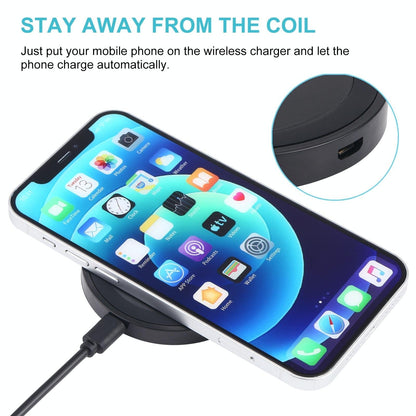 Universal 5W Round Wireless Charger - Black Tristar Online