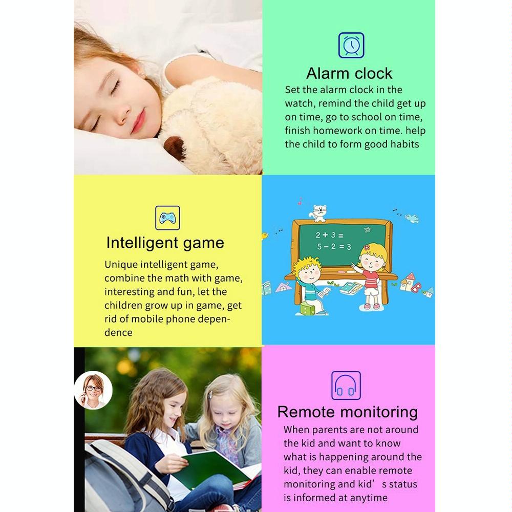 1.44 Inch 360-Degree Rotating Positioning Camera Smart Waterproof Children Calling Watch - Blue Tristar Online