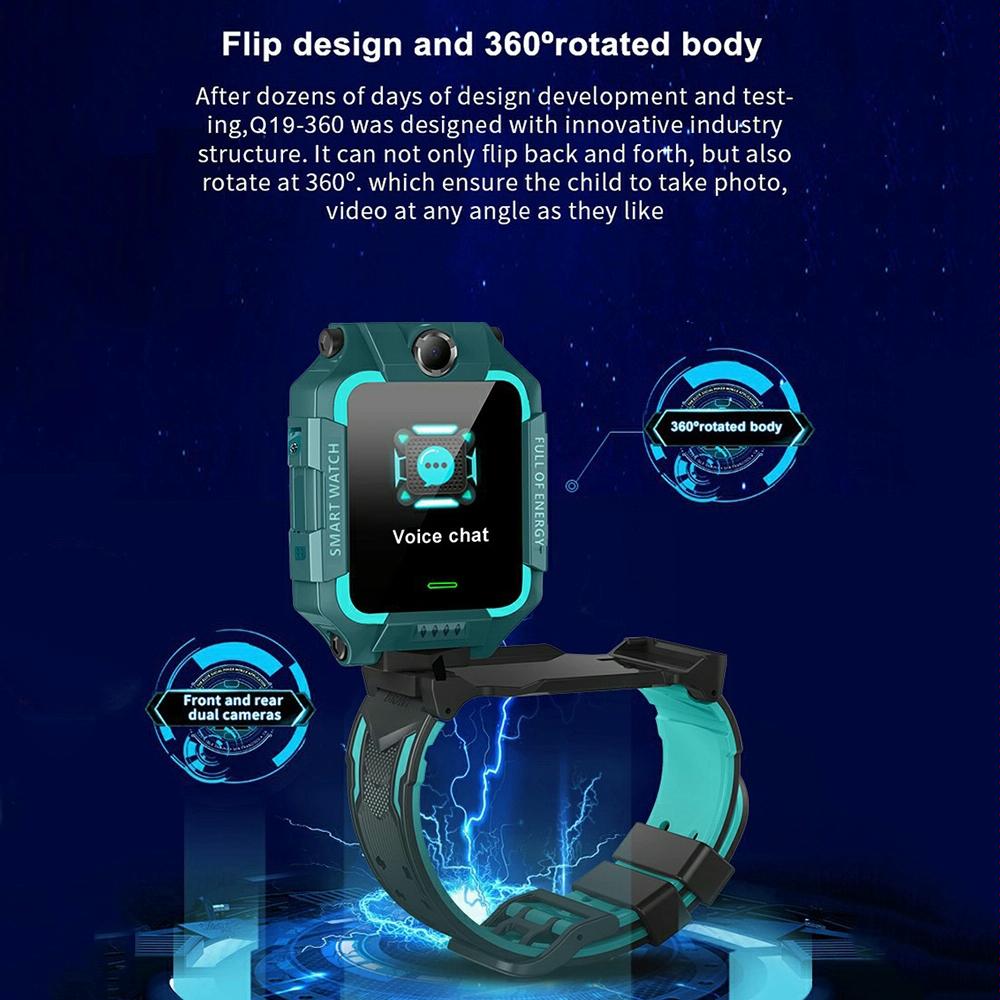 1.44 Inch 360-Degree Rotating Positioning Camera Smart Waterproof Children Calling Watch - Blue Tristar Online