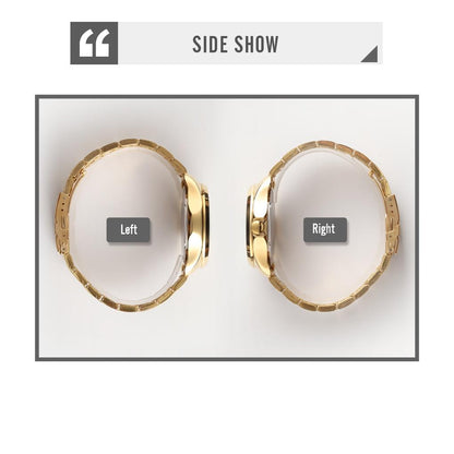 Men Golden Dragon Calendar Dial Quartz Watch with Luminous Hands - Gold Tristar Online