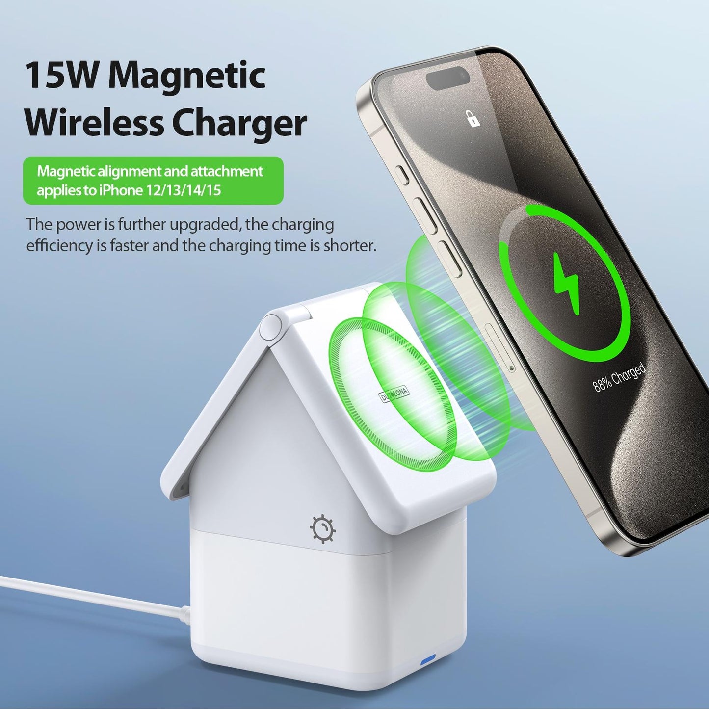 4 In 1 15W Magnetic Wireless Charger White Tristar Online