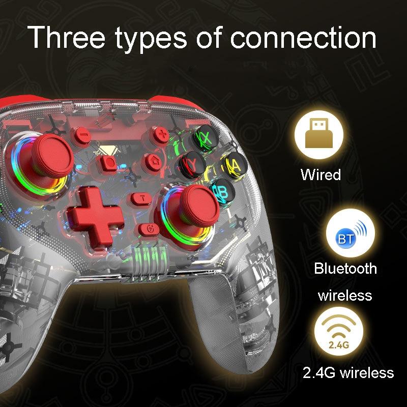 Wireless Dual Vibration Gamepad for Ps3 / Ps4 with Rgb Lights - Green Tristar Online