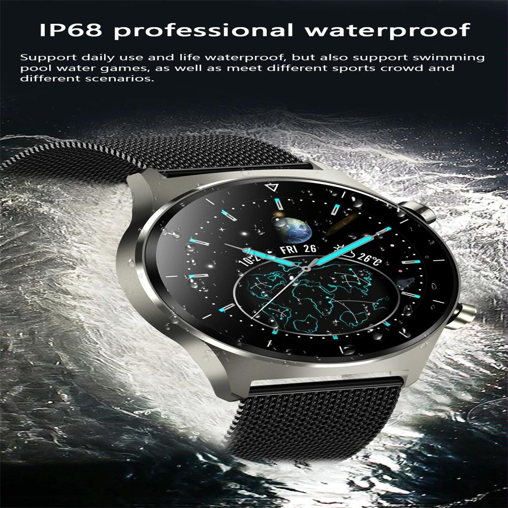 Waterproof Smart Watch With Heart / Bp / Oxygen / Sleep Monitoring - Ip68 - Gold Tristar Online