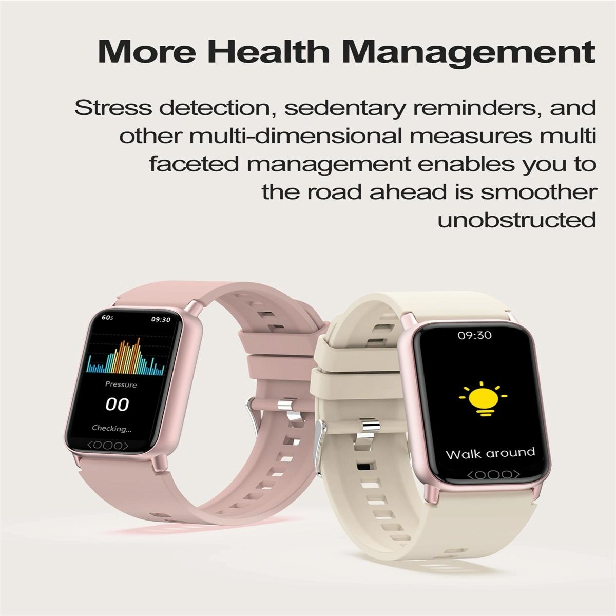 Smart Health Monitoring Watch With Colour Screen - Pink Tristar Online