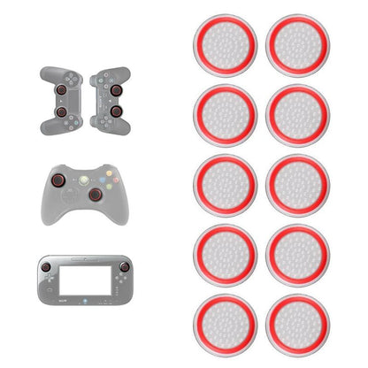 10-piece Luminous Gamepad Button Caps for Ps5 / Ps4 / Ps3 / Xbox one / 360 / Pro / Series x / s - Transparent Black Circle Tristar Online