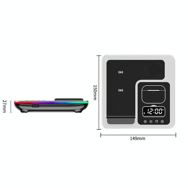 15W 5 In 1 Foldable Wireless Charger Stand - Silver Tristar Online